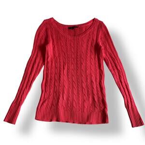 American Eagle Outfitters Pink‎ Cable Knit Sweater Size XS Casual, Fall